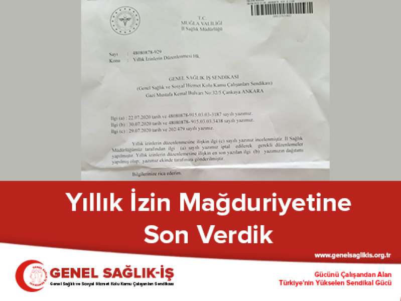 Yıllık İzin Mağduriyetine Son Verdik