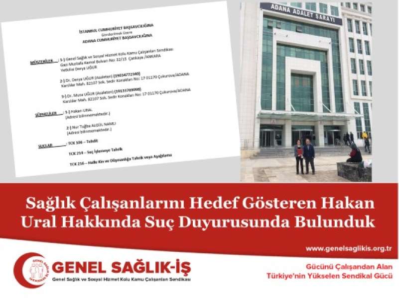 Sağlık Çalışanlarını Hedef Gösteren Hakan Ural Hakkında Suç Duyurusunda Bulunduk