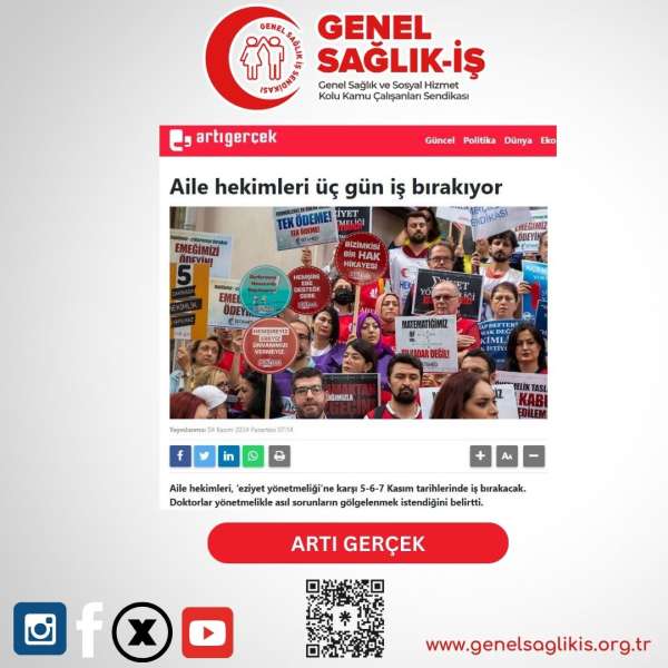 Aile hekimleri üç gün iş bırakıyor / Artı Gerçek 4.11.2024