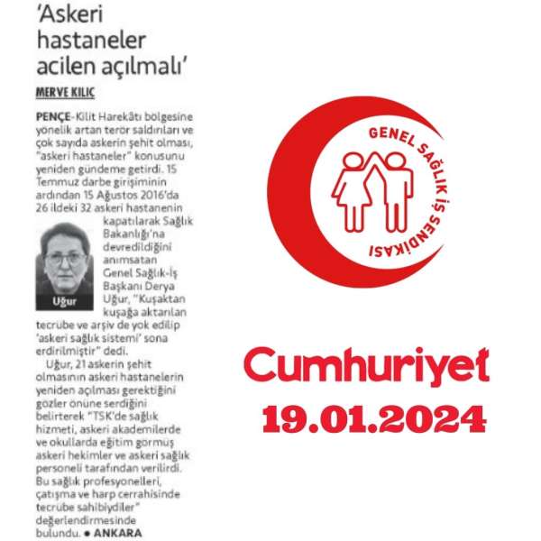 Genel Sağlık-İş uyardı: Askeri hastaneler acilen açılmalı