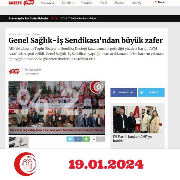 Genel Sağlık-İş Sendikası'ndan büyük zafer