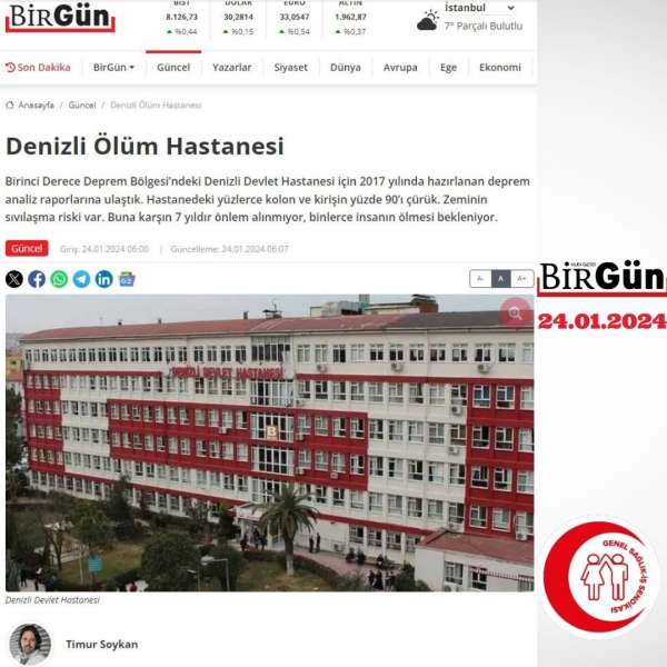 Denizli Ölüm Hastanesi / Birgün Gazetesi 24.1.2024