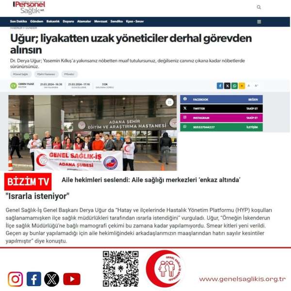 Personel Sağlık / Bizim TV Haberlerimiz