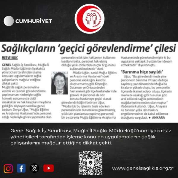 Sağlıkçıların ‘geçici görevlendirme’ çilesi / Cumhuriyet