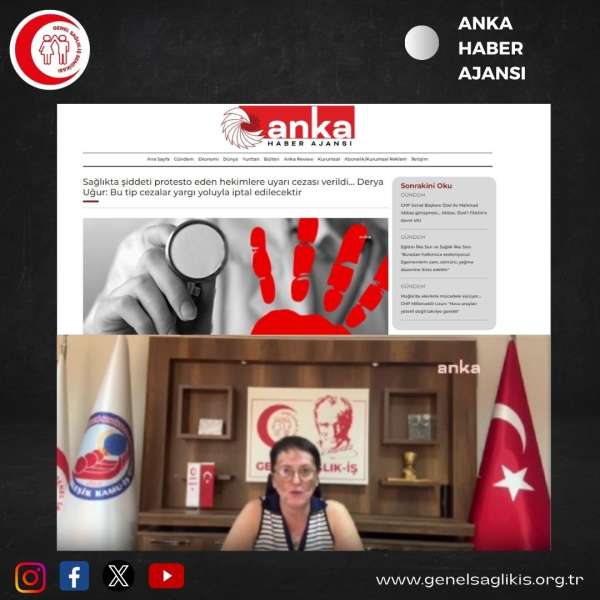 Sağlıkta şiddeti protesto eden hekimlere uyarı cezası verildi... ANKA Haber Ajansı