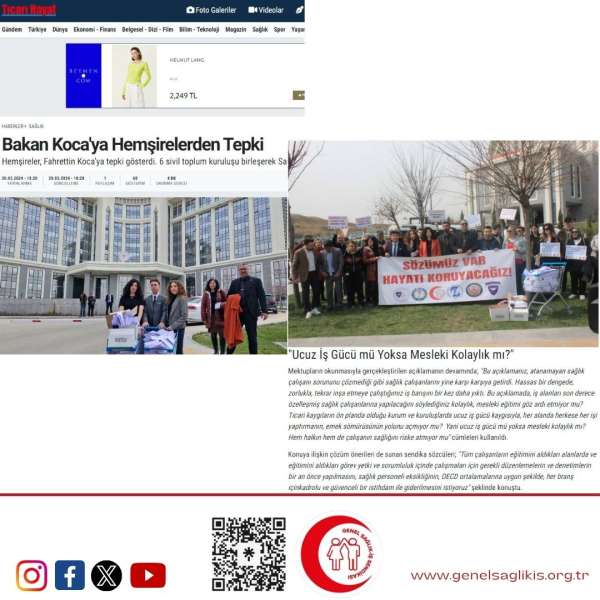 Bakan Koca'ya Hemşirelerden Tepki / Ticari Hayat