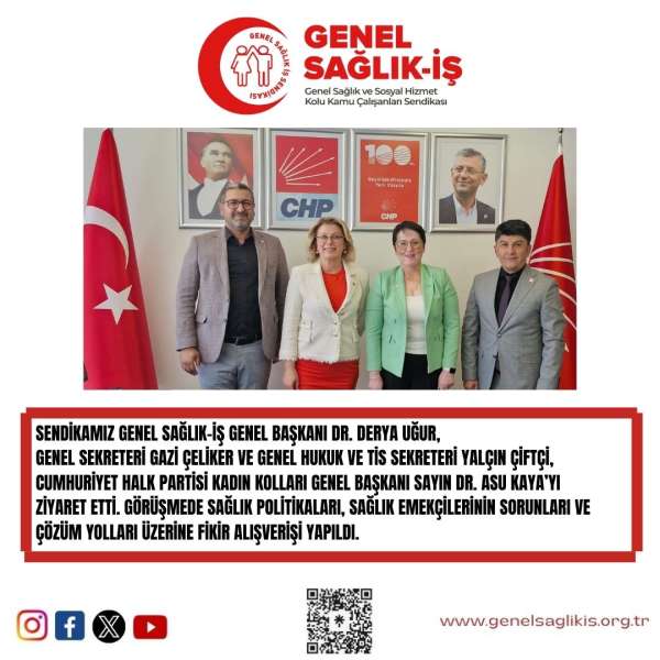 Cumhuriyet Halk Partisi Kadın Kolları Genel Başkanı Sayın Dr. Asu Kaya’yı ziyaret ettik