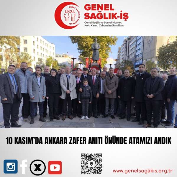 10 Kasım'da Ankara Zafer Anıtı Önünde Atamızı Andık