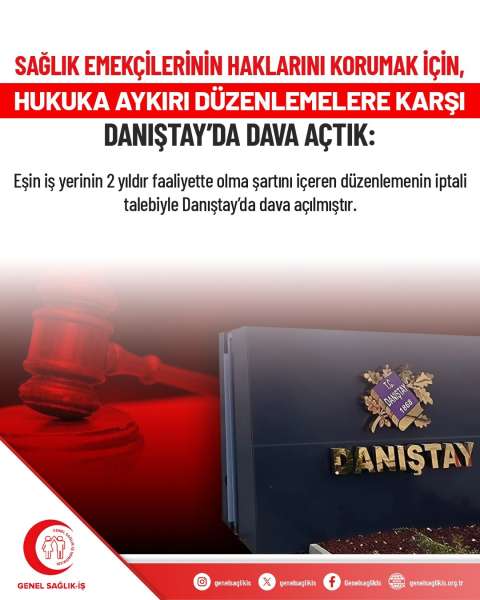 Sağlık Emekçilerinin Haklarını Korumak İçin, Hukuka Aykırı Düzenlemelere Karşı Danıştay'da Dava Açtık