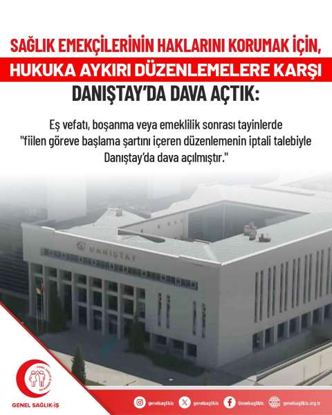 Sağlık Emekçilerinin Haklarını Korumak İçin, Hukuka Aykırı Düzenlemelere Karşı Danıştay'da Dava Açtık