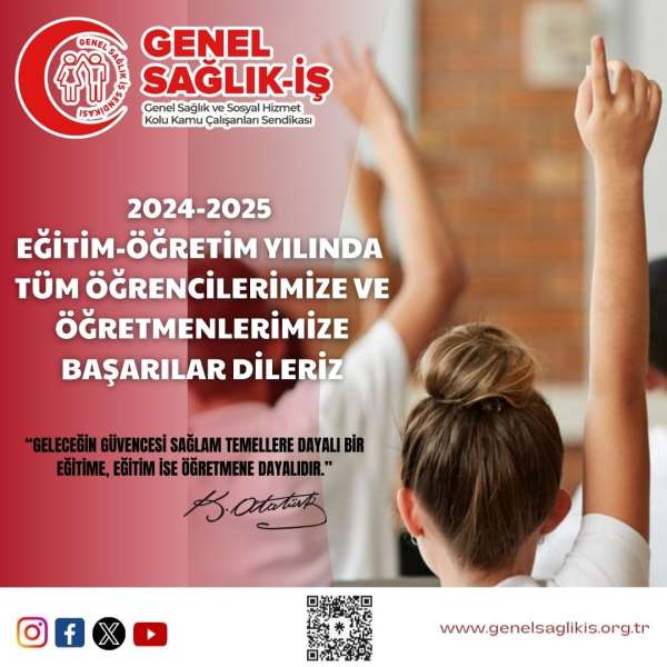 2024-2025 Eğitim-Öğretim Yılında Tüm Öğretmenlerimize ve Öğrencilerimize Başarılar Dileriz