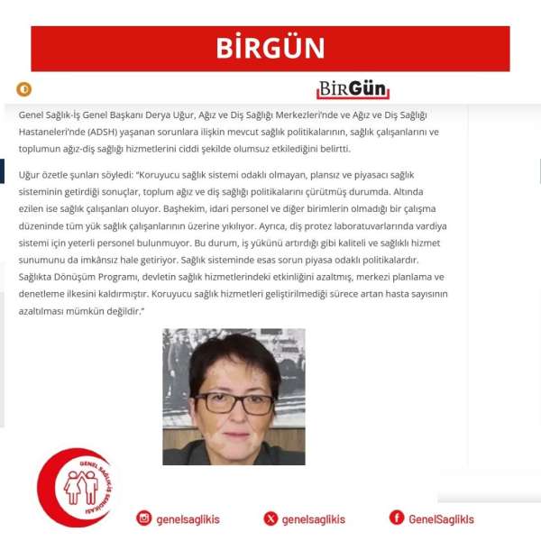 Hastada da doktorda da sıkacak ‘diş’ kalmadı! / Birgün Gazetesi