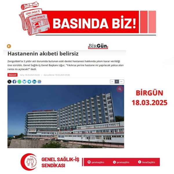 Hastanenin akıbeti belirsiz / Birgün Gazetesi