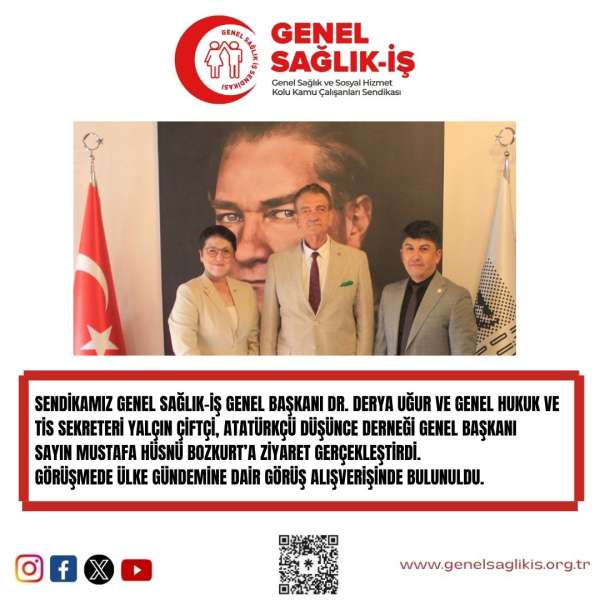 Atatürkçü Düşünce Derneği Genel Başkanı Sayın Mustafa Hüsnü Bozkurt’a ziyaret gerçekleştirdik