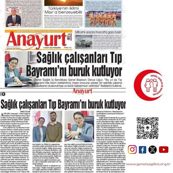 Sağlık çalışanları Tıp Bayramını buruk kutluyor / Anayurt 14.3.2024