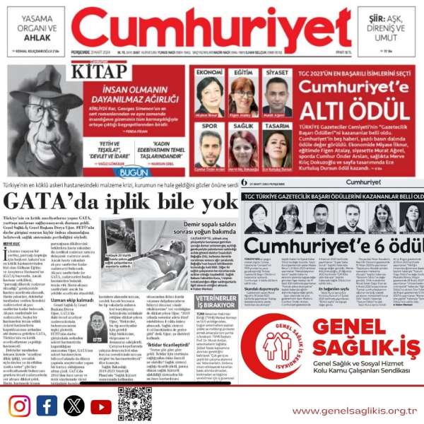 GATA'da İplik Bile Yok Haberimiz Türkiye Gazeteciler Cemiyeti Tarafından Sağlık Ödülünün Sahibi Oldu