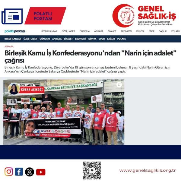 Birleşik Kamu İş Konfederasyonu'ndan 